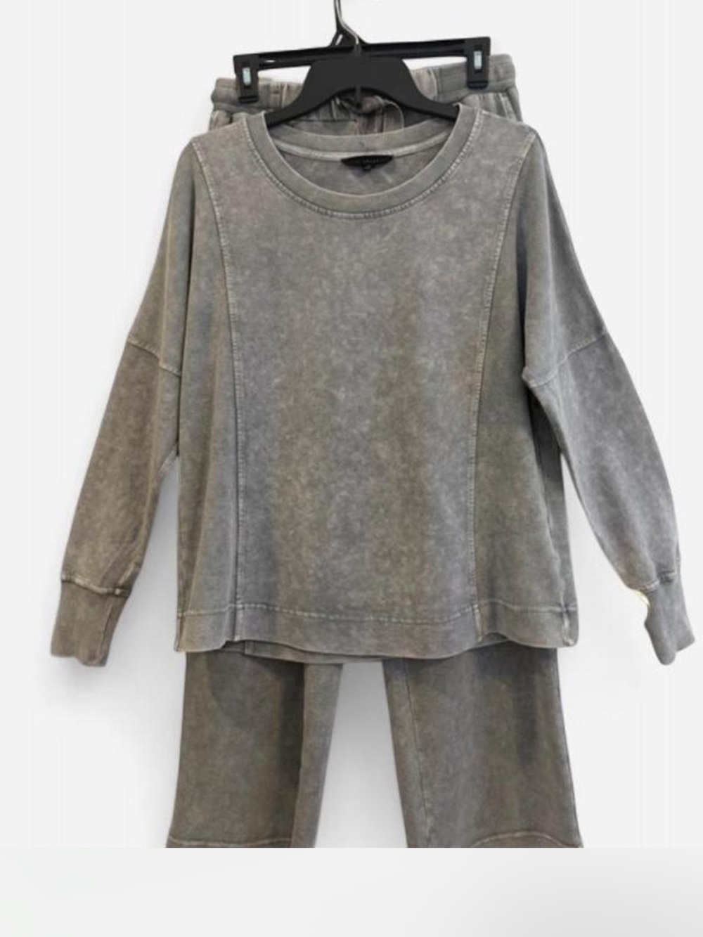 Jane and Delancey Washed Gray Lounge Jumpsuit Set